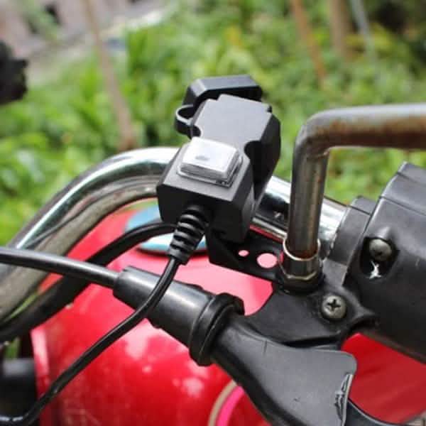 Dual USB Port 9-24V Waterproof Motorbike Motorcycle Handlebar Charger Adapter Automotive - DailySale