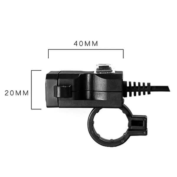 Dual USB Port 9-24V Waterproof Motorbike Motorcycle Handlebar Charger Adapter Automotive - DailySale