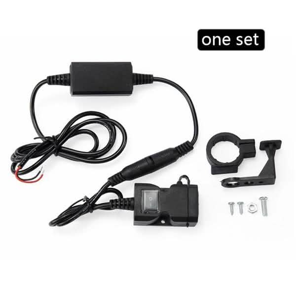 Dual USB Port 9-24V Waterproof Motorbike Motorcycle Handlebar Charger Adapter Automotive - DailySale
