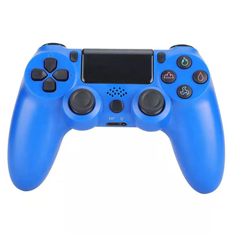 Front view of a blue DualShock 4 Wireless Controller for PlayStation 4