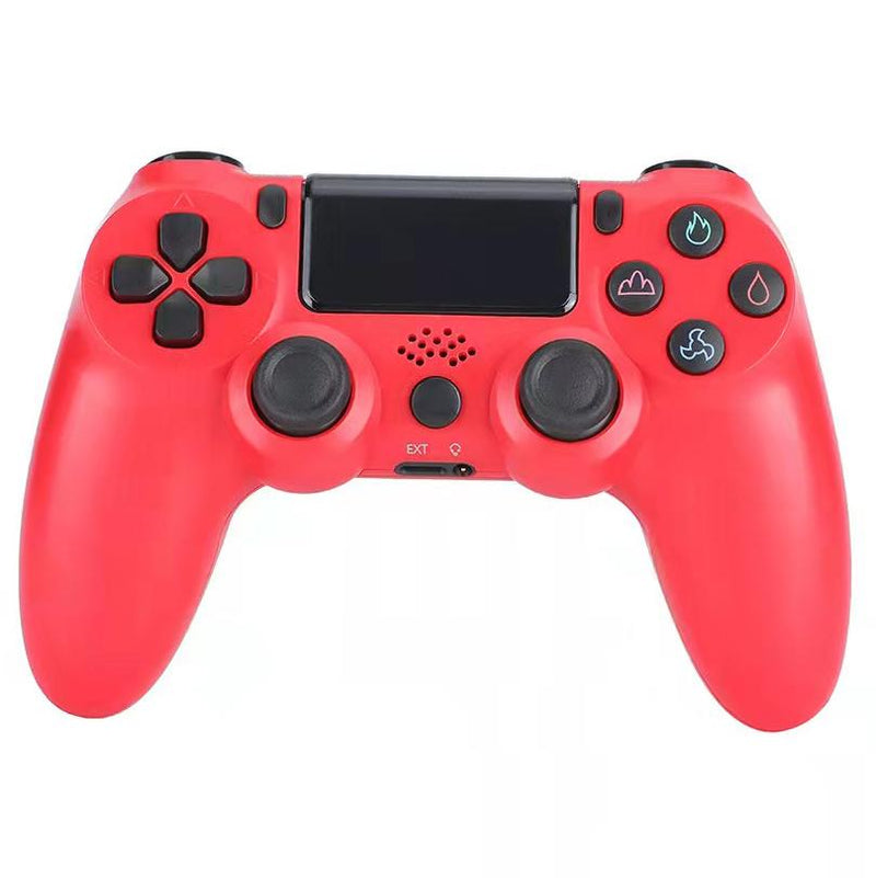 Front view of a red DualShock 4 Wireless Controller for PlayStation 4