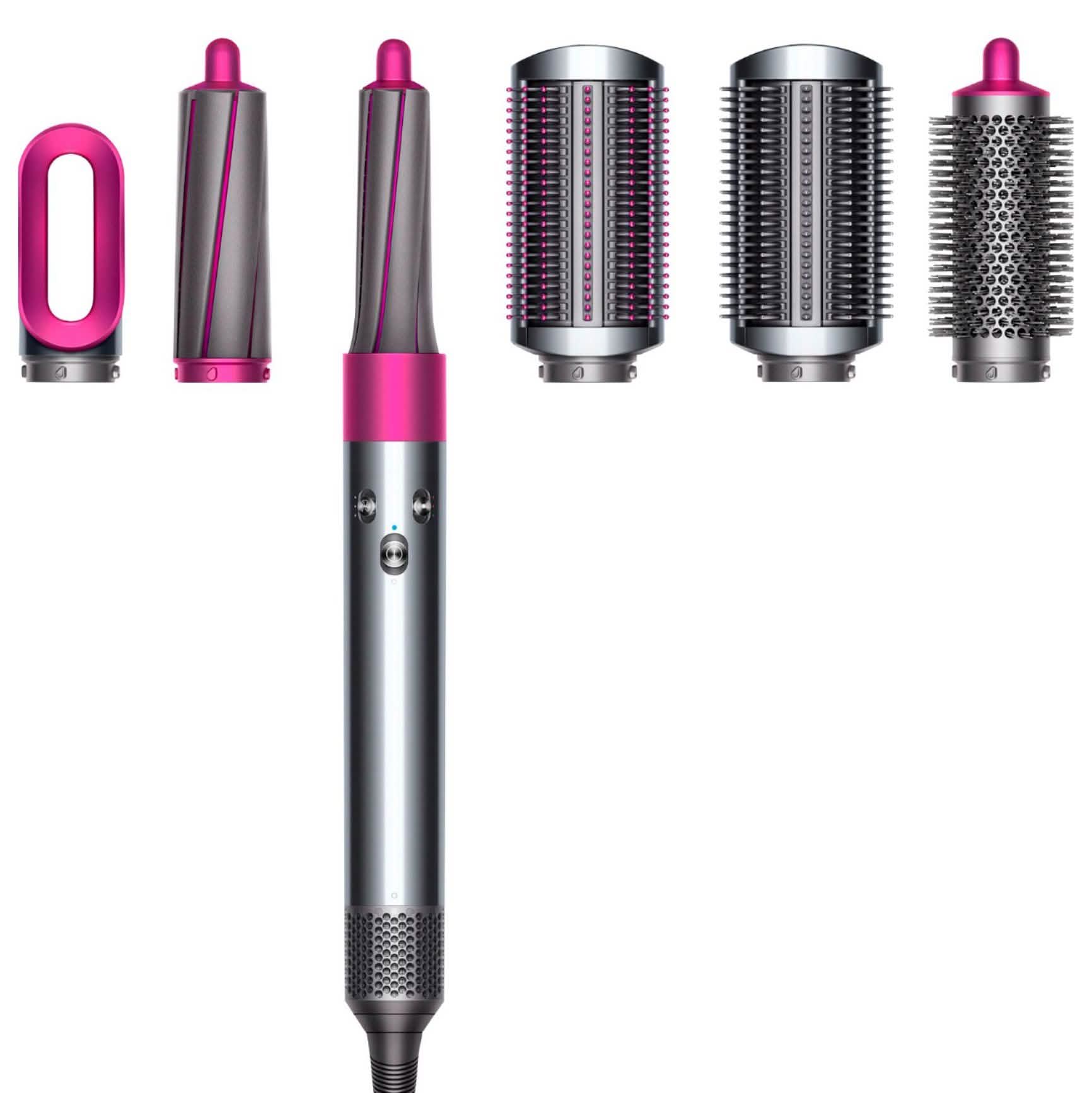 Dyson Airwrap Complete Style For Multiple Hair Types And Styles (Refurbished), displayed with all its accesories