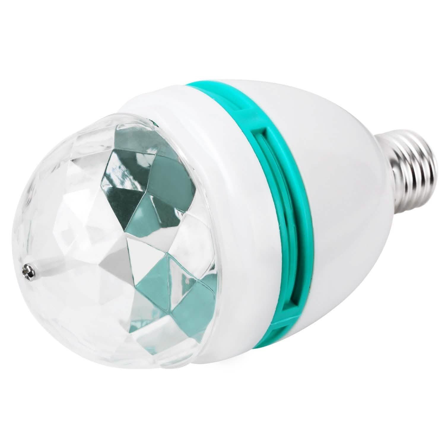 E27 3W Rotating RGB LED Light Bulb Indoor Lighting - DailySale