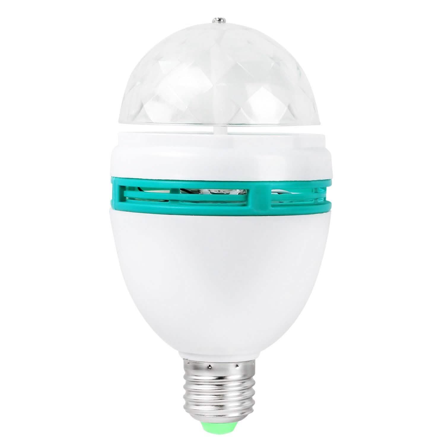 E27 3W Rotating RGB LED Light Bulb Indoor Lighting - DailySale