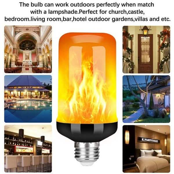 E27 LED Flame Effect Light Bulb Indoor Lighting - DailySale