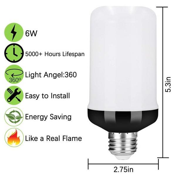 E27 LED Flame Effect Light Bulb Indoor Lighting - DailySale