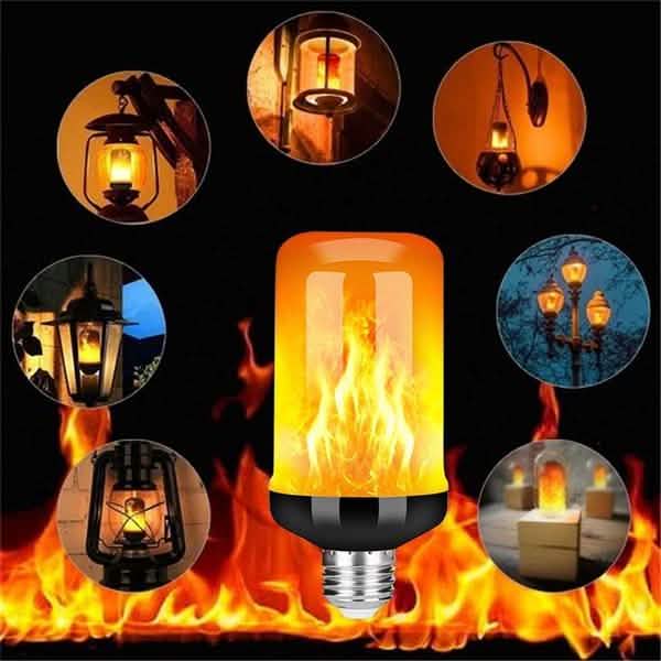 E27 LED Flame Effect Light Bulb Indoor Lighting - DailySale