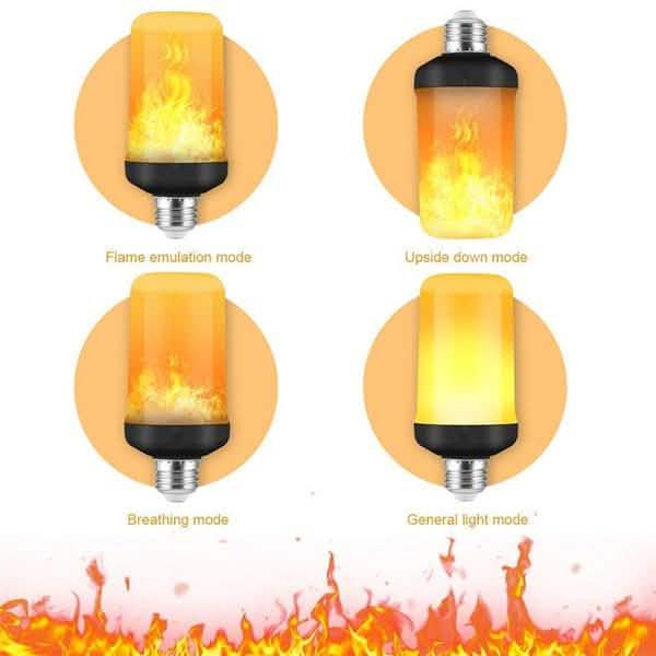 E27 LED Flame Effect Light Bulb Indoor Lighting - DailySale