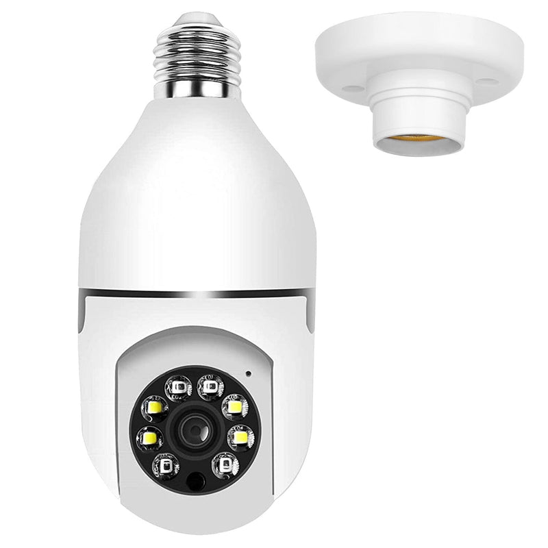 WiFi IP Pan Tilt Security Surveillance Camera shown mounted on the ceiling socket