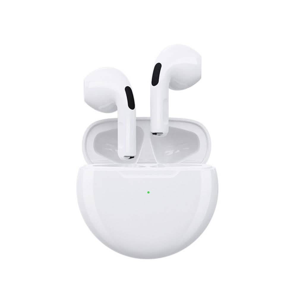 Earphones With Round Charging Case Headphones & Audio White - DailySale