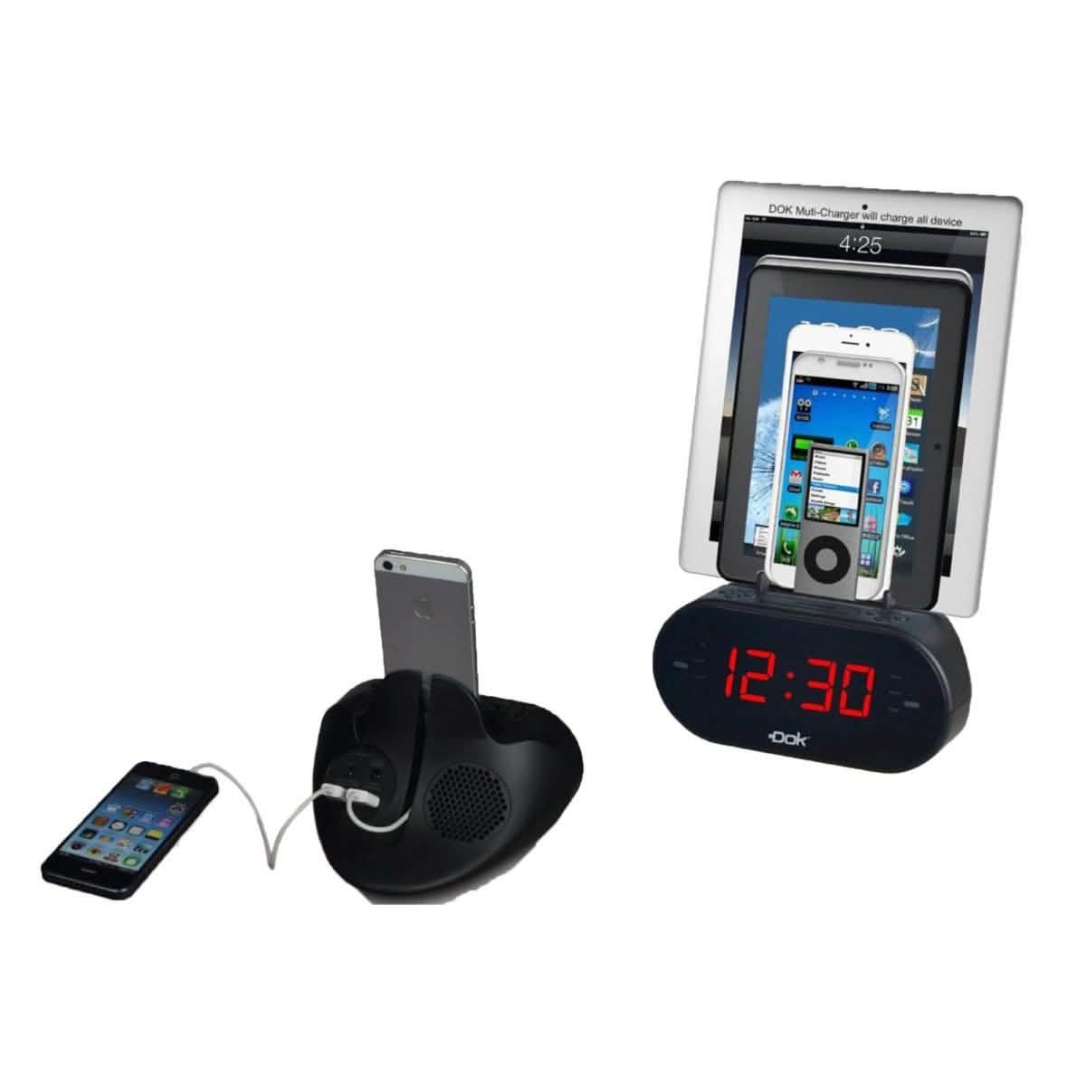 Easy Dok Alarm Clock with Universal Smart Phone Cradle Home Essentials - DailySale