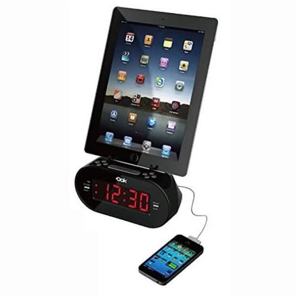 Easy Dok Alarm Clock with Universal Smart Phone Cradle Home Essentials - DailySale