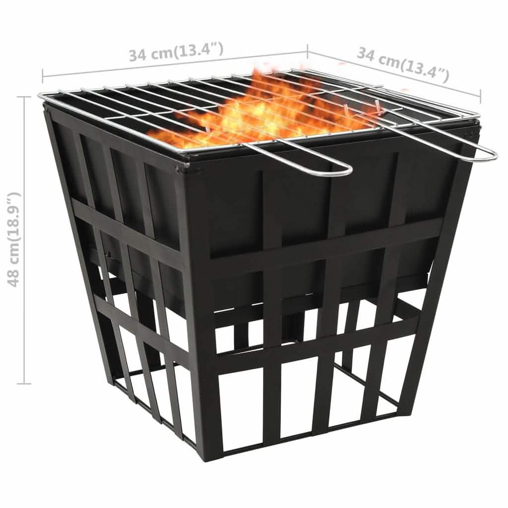 EBTOOLS 2-in-1 Steel Fire Pit and BBQ Garden & Patio - DailySale