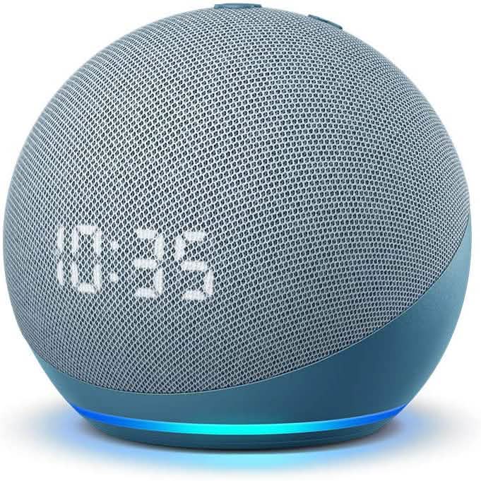 Echo Dot 4th Gen Smart speaker with clock and Alexa Speakers Blue - DailySale