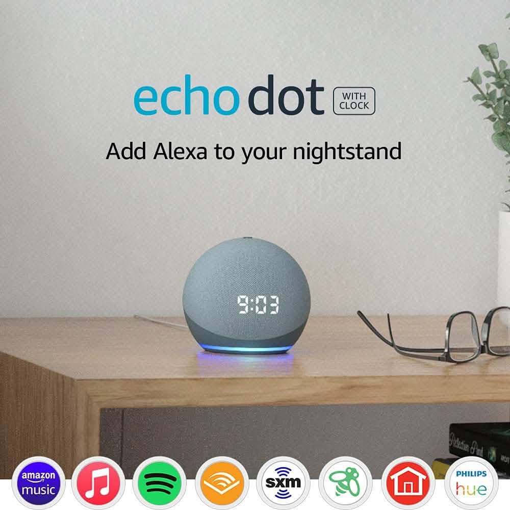 Echo Dot 4th Gen Smart speaker with clock and Alexa Speakers - DailySale