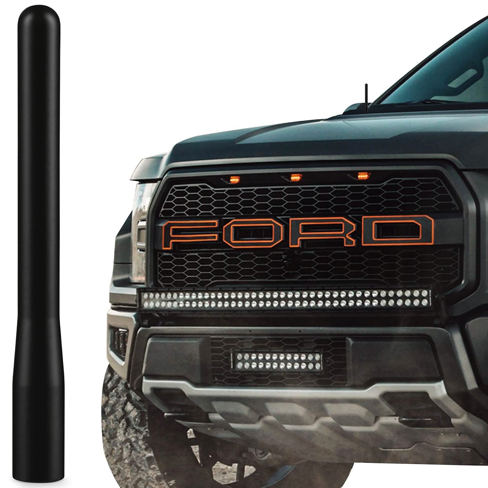 EcoAuto Antenna fits Ford F150 F250 F350 Super Duty, Bronco, Raptor & Dodge RAM Truck Short Antenna Automotive - DailySale