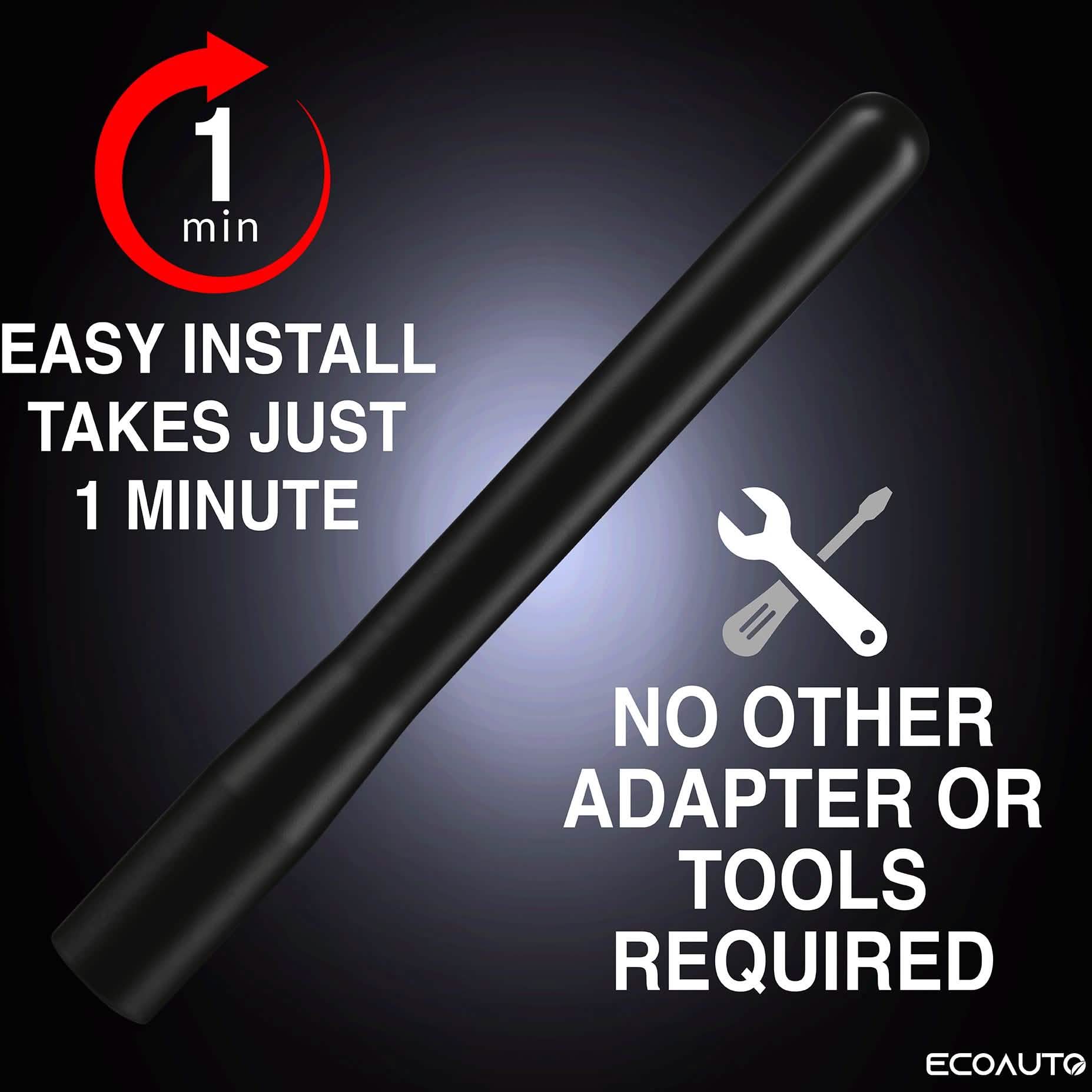 EcoAuto Antenna fits Ford F150 F250 F350 Super Duty, Bronco, Raptor & Dodge RAM Truck Short Antenna Automotive - DailySale