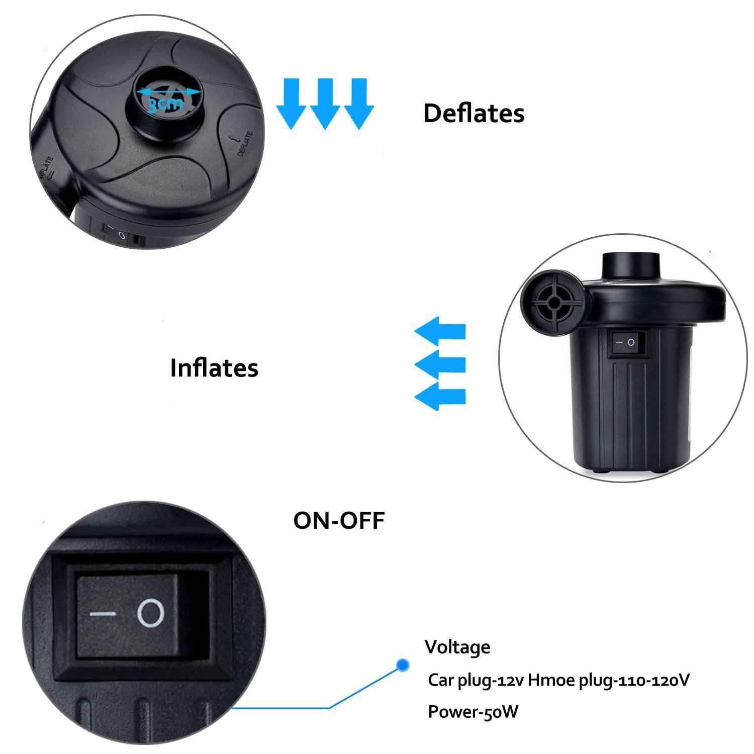 Electric Air Pump for Swimming Ring Inflatable Boat Everything Else - DailySale