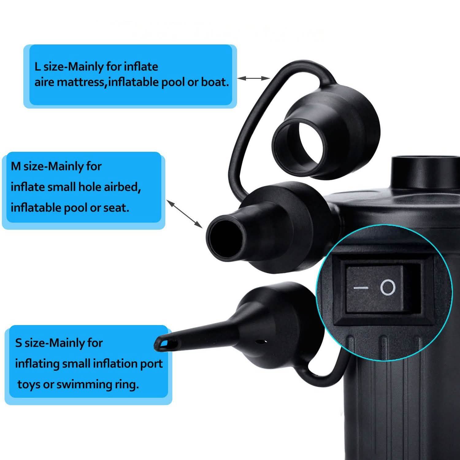 Electric Air Pump for Swimming Ring Inflatable Boat Everything Else - DailySale