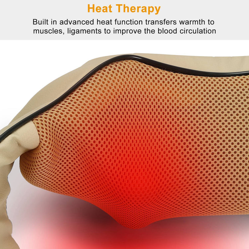 Electric Back Massage Cape with Heat Deep Tissue 3D Kneading Massage Wellness - DailySale