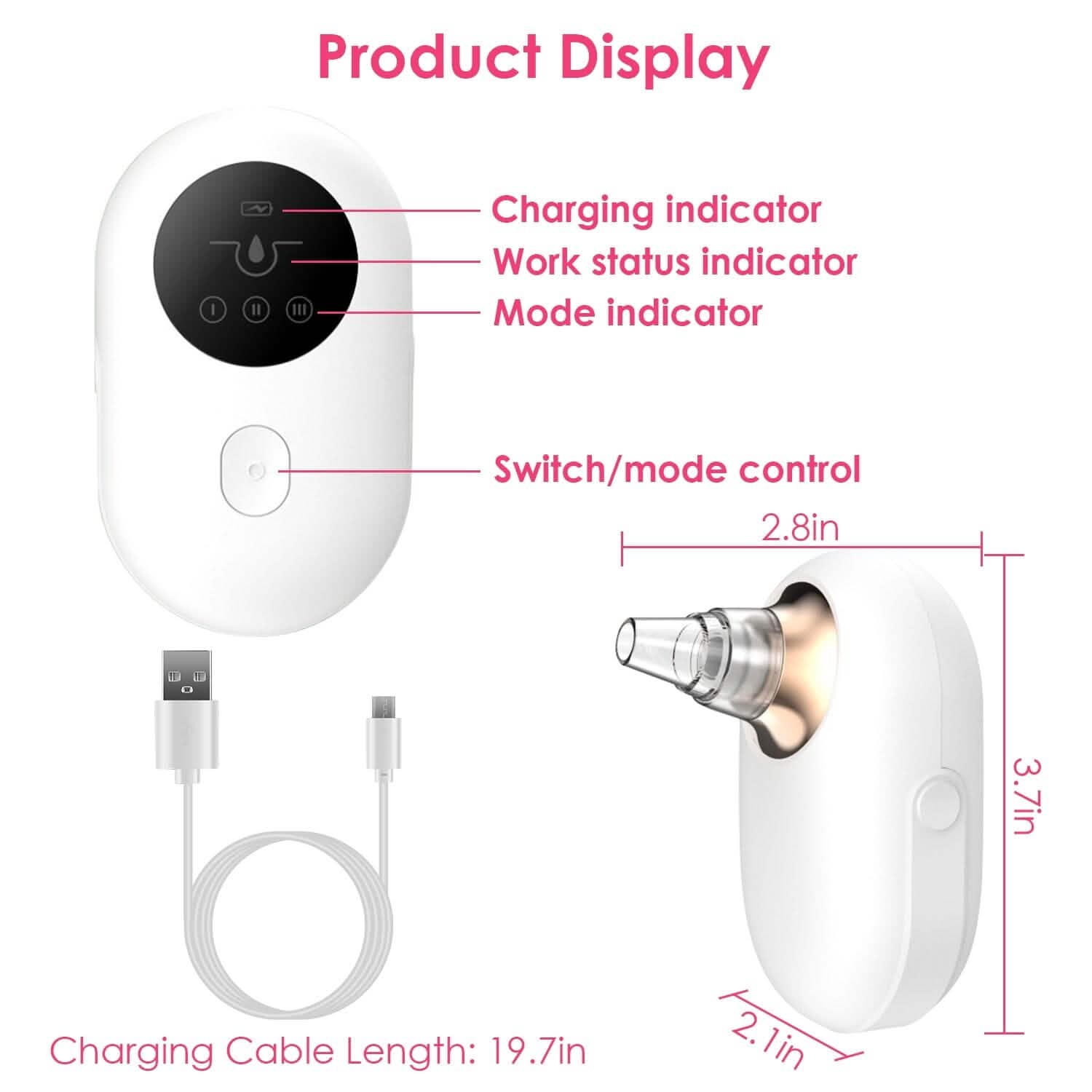 Electric Blackhead Comedone Extractor Tool Facial Pore Cleaner Beauty & Personal Care - DailySale