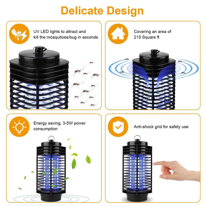Electric Bug Zapper UV Light Flying Zapper Insect Killer Lamp Pest Control - DailySale