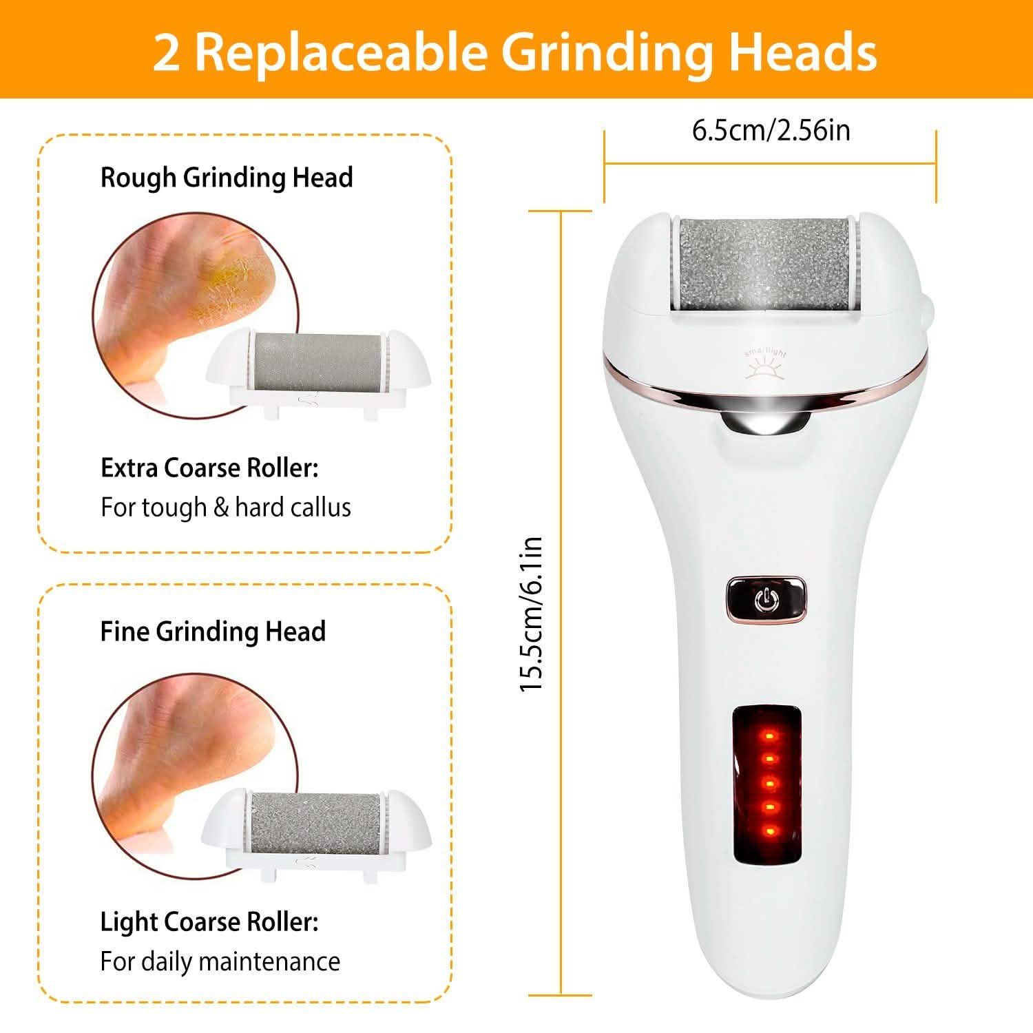 Electric Callus Remover USB Rechargeable Foot Scrubber Beauty & Personal Care - DailySale
