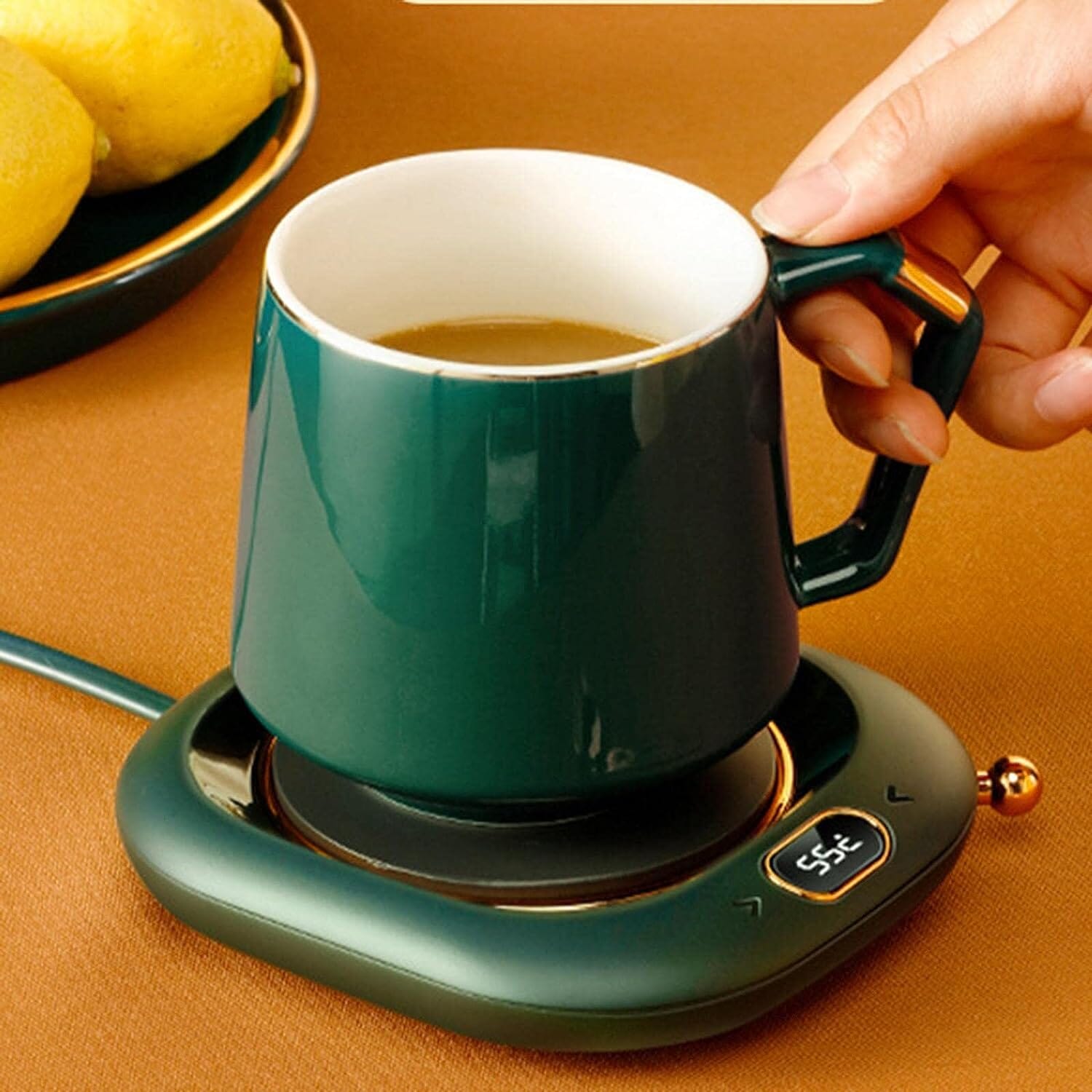 Electric Coffee Cup Warmer Mat with Mug