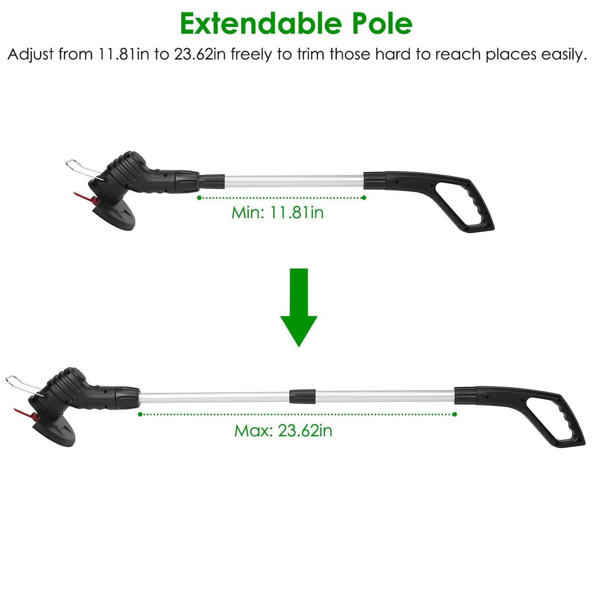 Electric Cordless Grass Trimmer Garden & Patio - DailySale