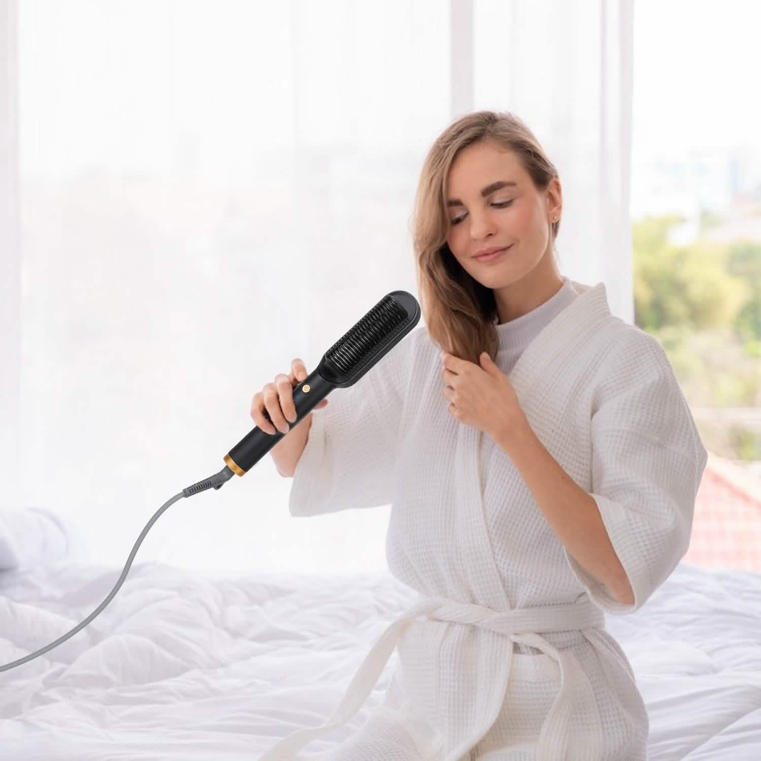 Electric Hair Straightener Brush Beauty & Personal Care - DailySale