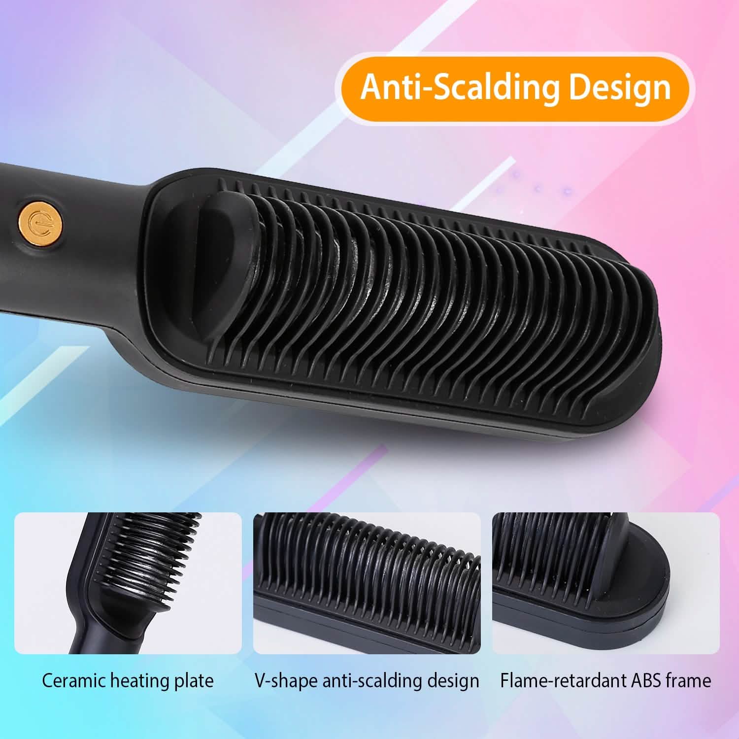 Electric Hair Straightener Brush Beauty & Personal Care - DailySale