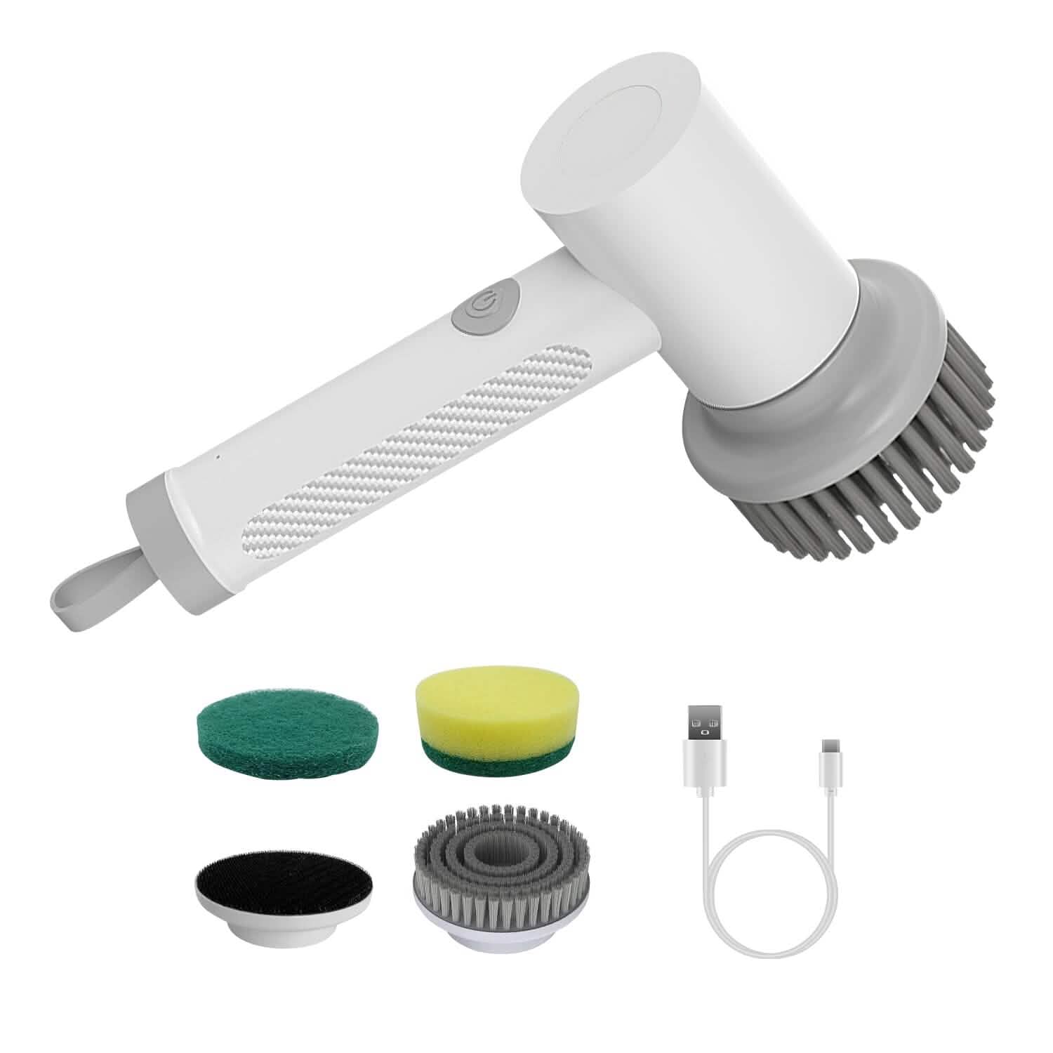 Electric Handheld Spin Scrubber Cordless Cleaning Brush with 2 Rotating Speeds Home Improvement - DailySale