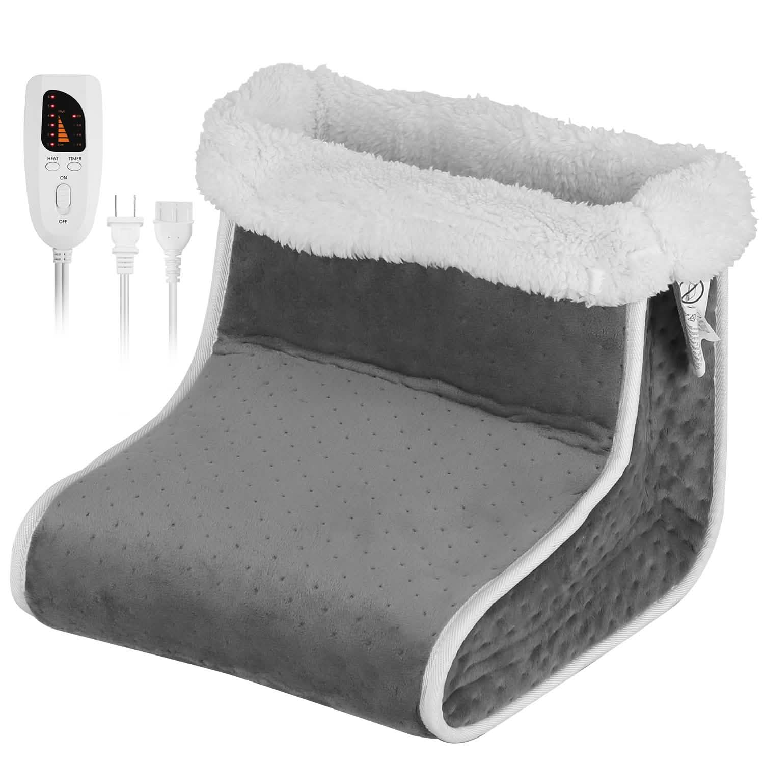 Electric Heated Foot Warmer with 6 Level Heating 4 Level Timing Wellness - DailySale