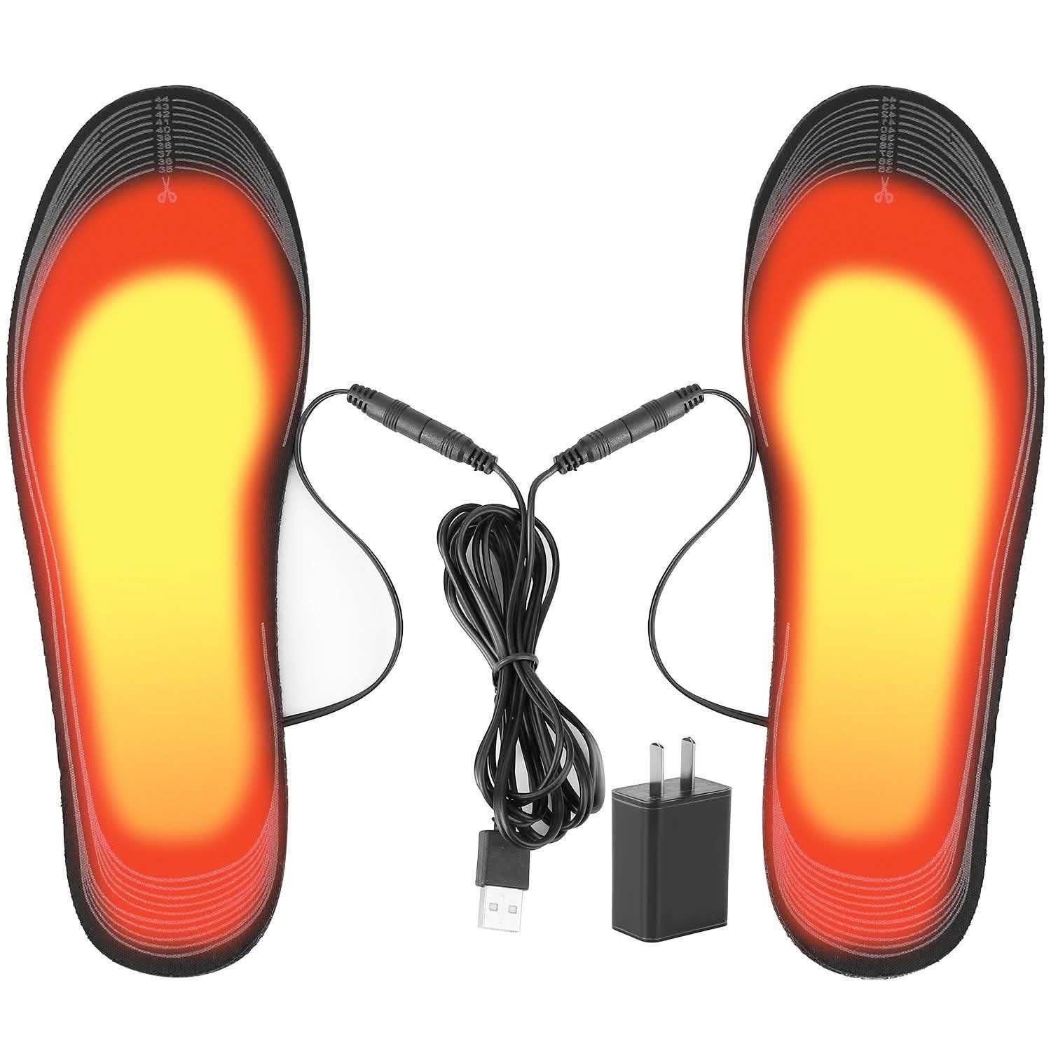 Electric Heated Insoles USB Foot Warmer Pads Wellness - DailySale