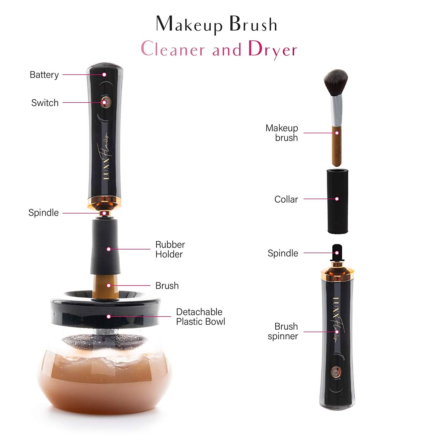 Electric Makeup Brush Cleaner and Dryer Machine Beauty & Personal Care - DailySale