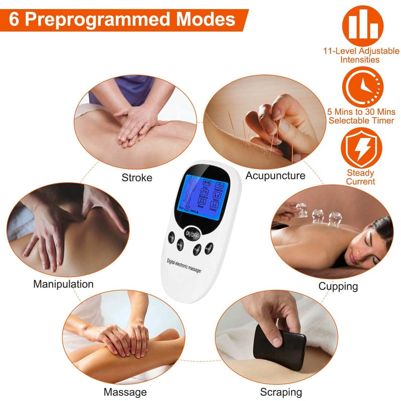 Electric Muscle Stimulator with Electrode Pads Wires Wellness - DailySale