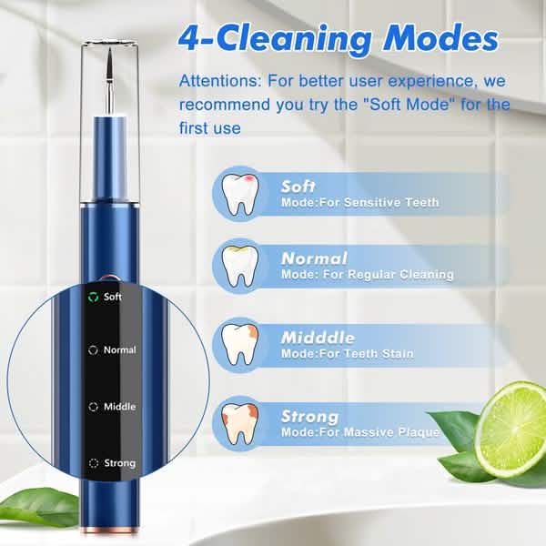 Electric Plaque Remover for Teeth, Rechargeable Teeth Cleaning Kit with 4 Modes Beauty & Personal Care - DailySale