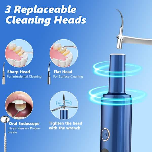 Electric Plaque Remover for Teeth, Rechargeable Teeth Cleaning Kit with 4 Modes Beauty & Personal Care - DailySale