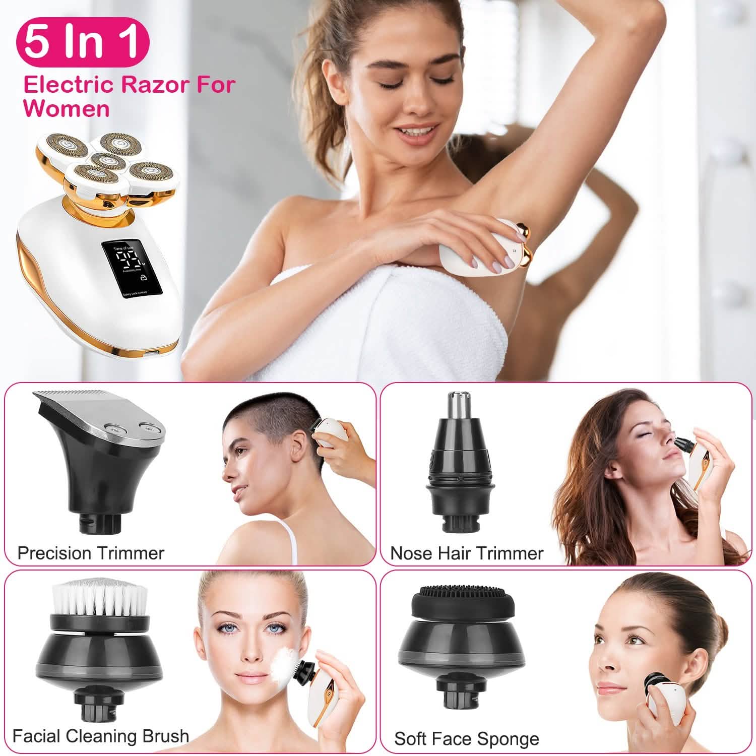Electric Razor for Women Painless Leg Shaver Beauty & Personal Care - DailySale