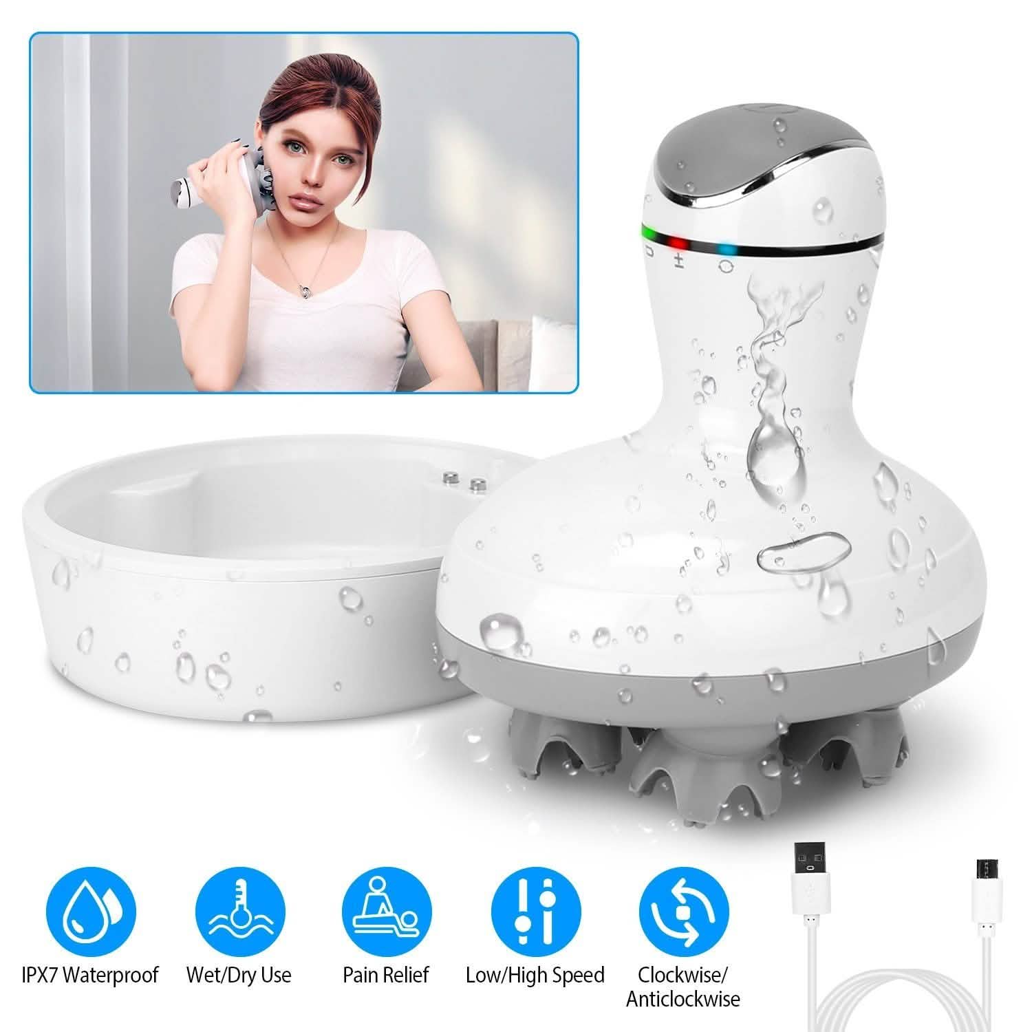 Electric Scalp Massager Handheld Wellness - DailySale