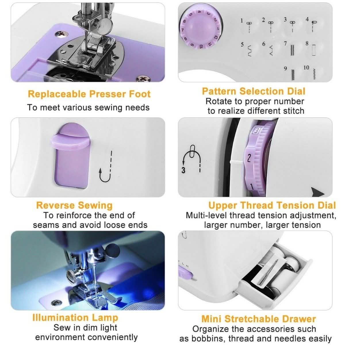 Electric Sewing Machine 12 Stitches with Foot Pedal Home Essentials - DailySale