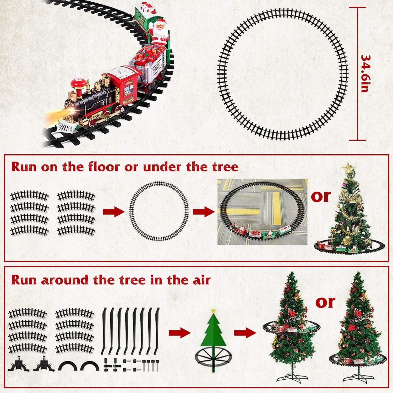 Electric Train Christmas Kid Toy Set Toys & Games - DailySale