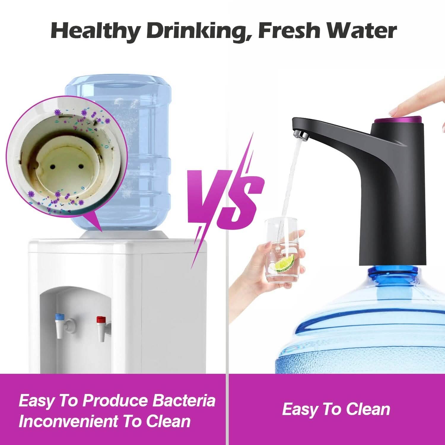 Electric Water Dispenser 40 Gallon USB Rechargeable Kitchen Tools & Gadgets - DailySale