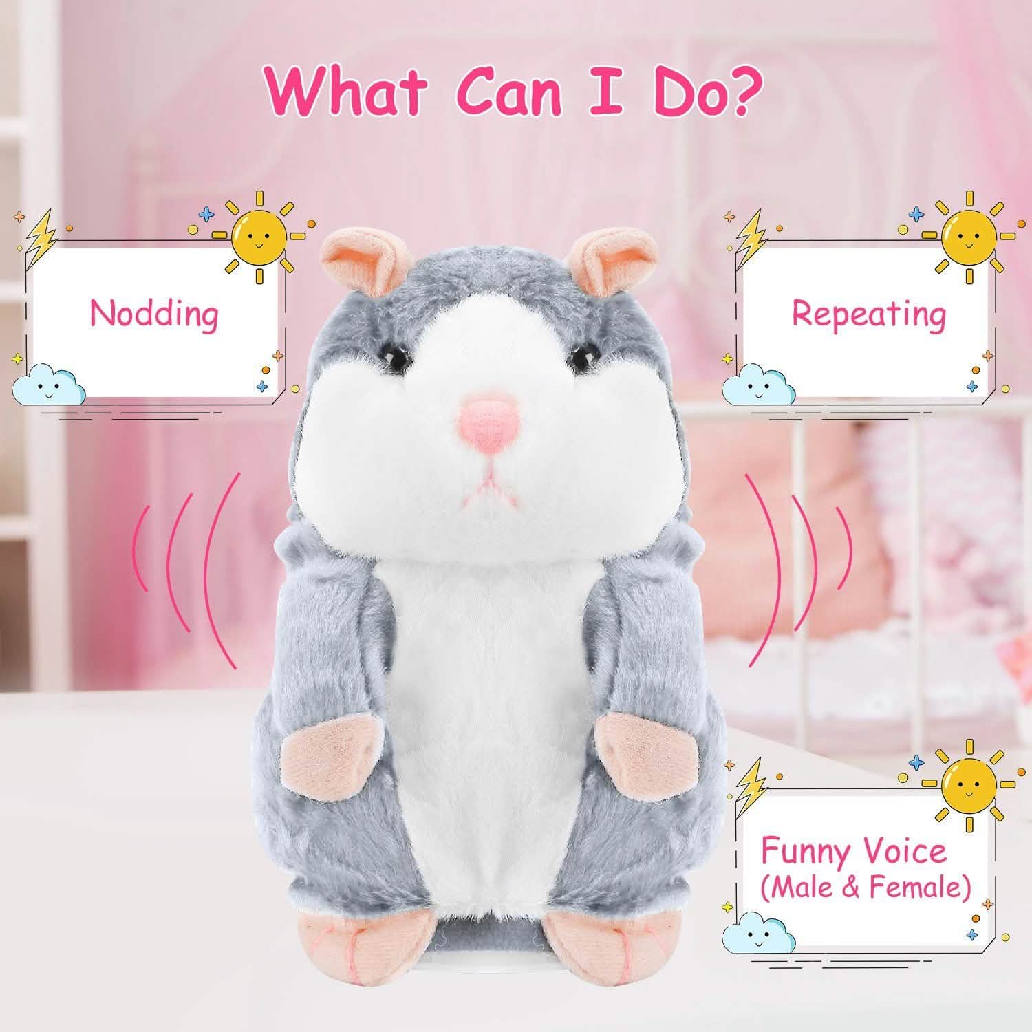 Electronic Talking Hamster Plush Toys & Games - DailySale