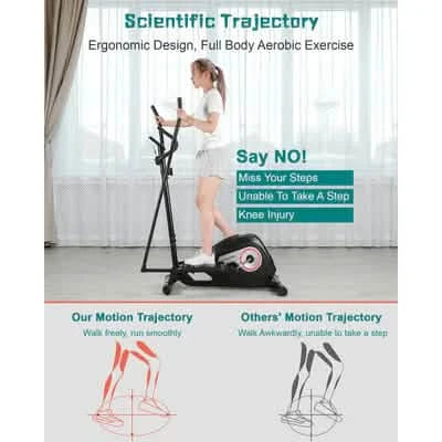 Elliptical Exercise Machine Cross Trainer for Home Use Up to 220 lbs Fitness - DailySale