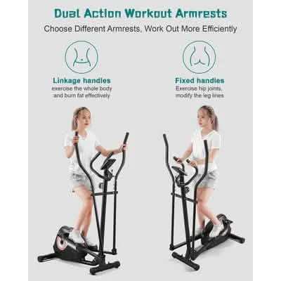 Elliptical Exercise Machine Cross Trainer for Home Use Up to 220 lbs Fitness - DailySale