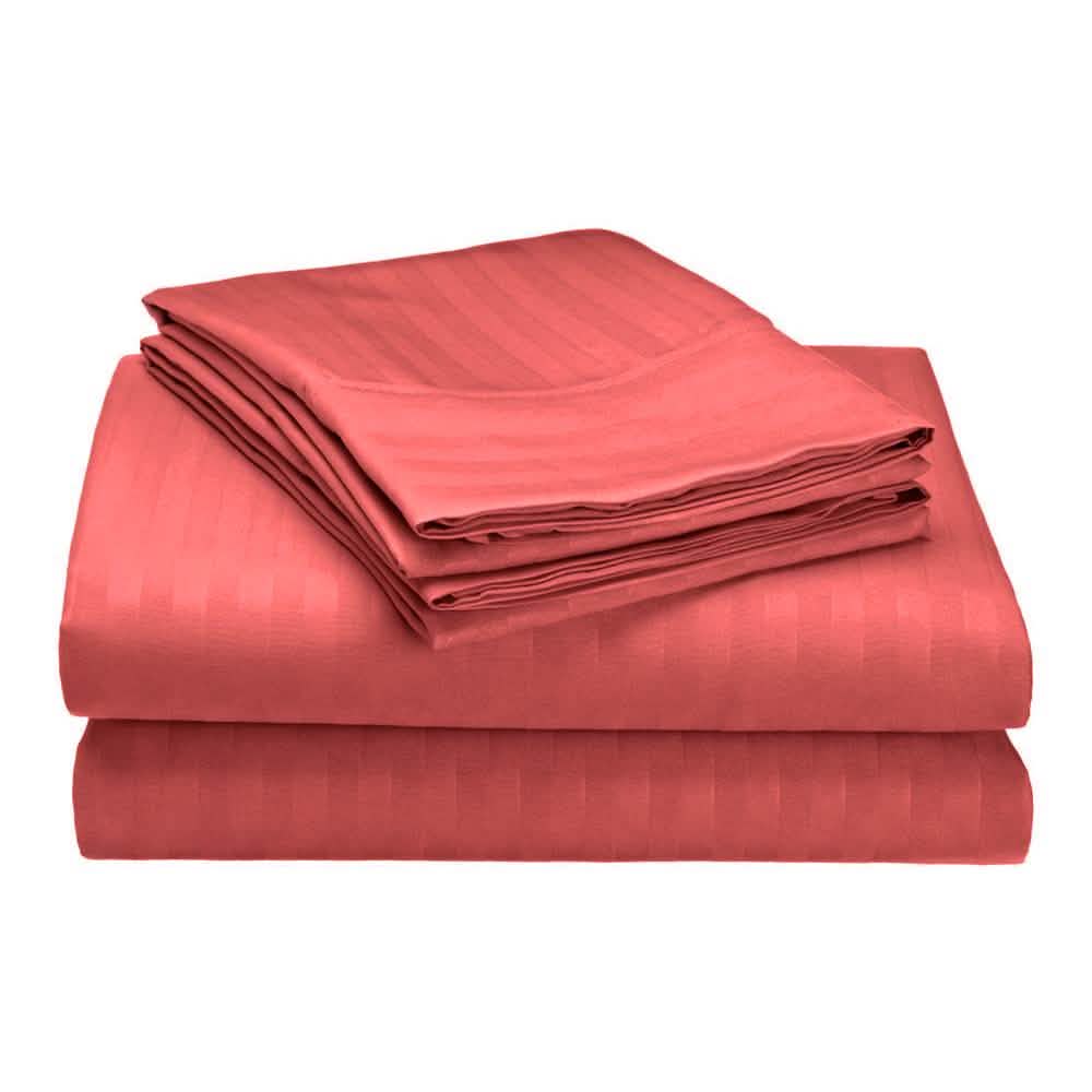 Embossed Microfiber Sheets Bed & Bath Twin Burgundy - DailySale
