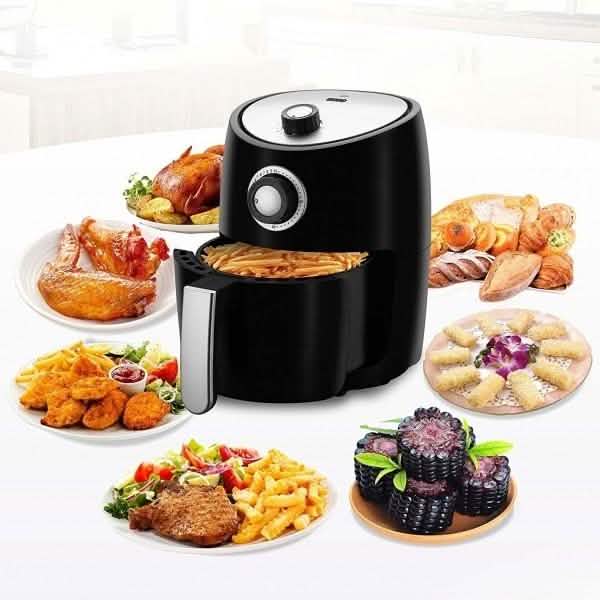 Emerald Air Fryer and Recipe Book 1000 Watts, 2 Liter Rapid Air Motion with Timer Kitchen Essentials - DailySale