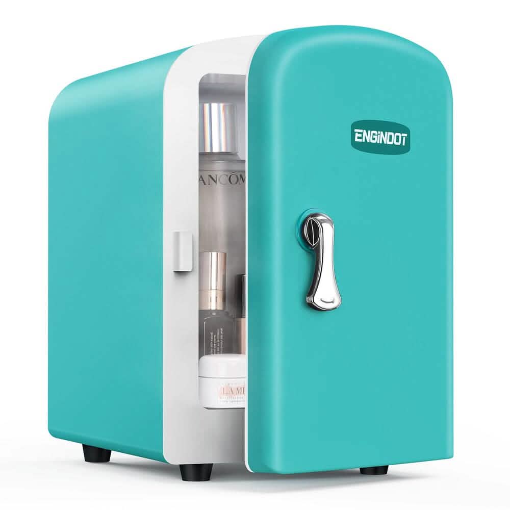 ENGiNDOT Mini Fridge, 4L AC/DC Portable Refrigerator Kitchen Appliances Tiffany Blue - DailySale