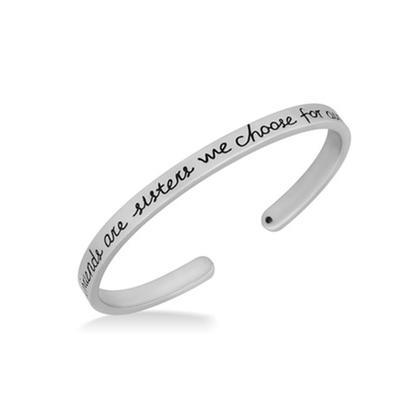 Engraved "Girlfriends Are Sisters We Choose For Ourselves" Bracelet Bracelets - DailySale